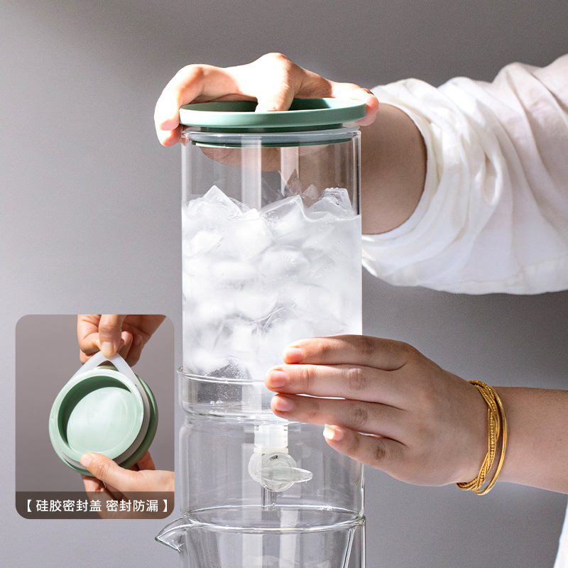Coffee Tea Pots - IJskoffiekan Nieuwe hoogwaardige borosilicaatglas druppelkoffiekan voor