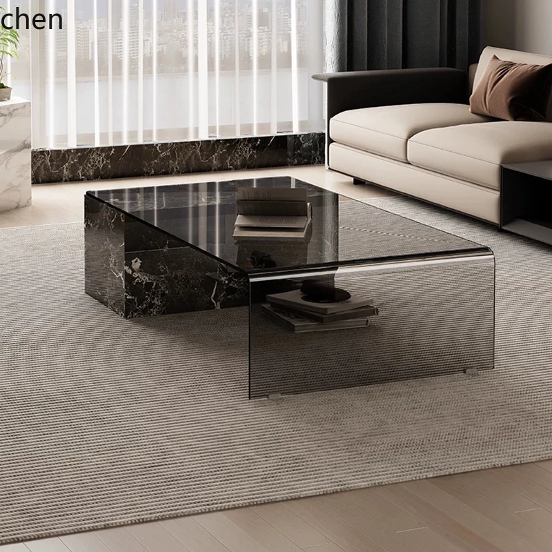 Coffee And Tea Glass - W5.19 Italiaanse minimalistische woonkamer salontafel licht