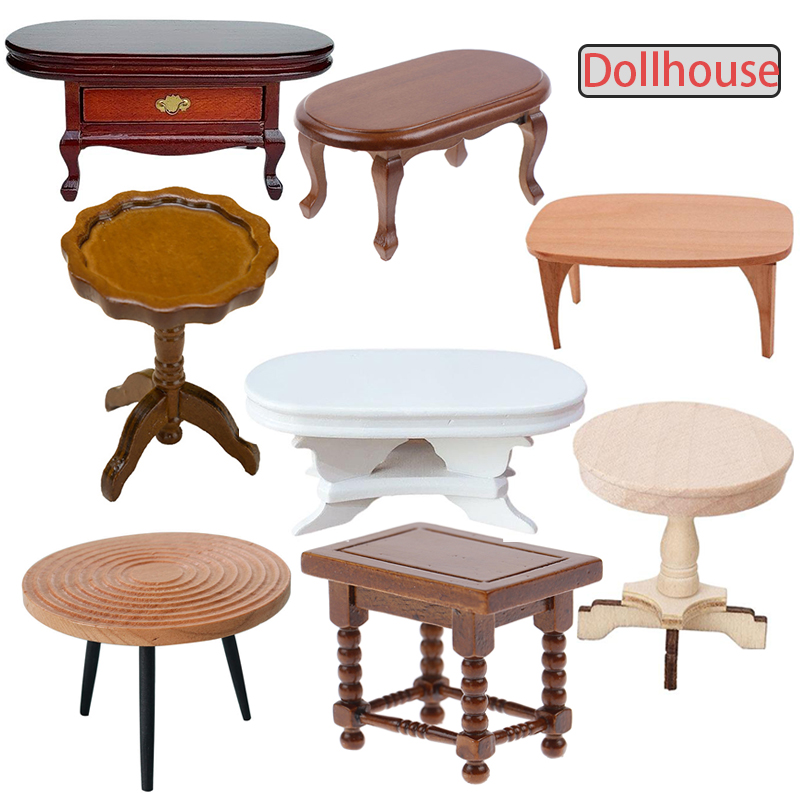 Coffee Tea & Espresso Appliances - 1:12 poppenhuis miniatuur ronde tafel theetafel