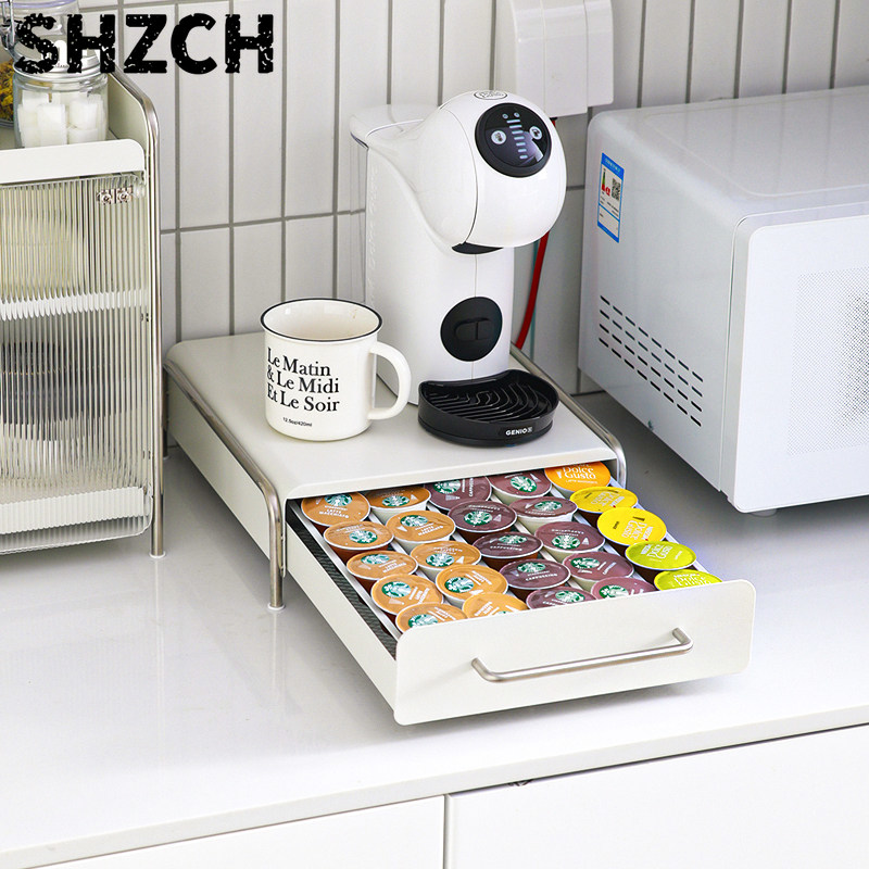 Coffee Tea Bags - Koffiecapsulehouder, INS-stijl lade-organizer voor aanrecht, opbergdoos