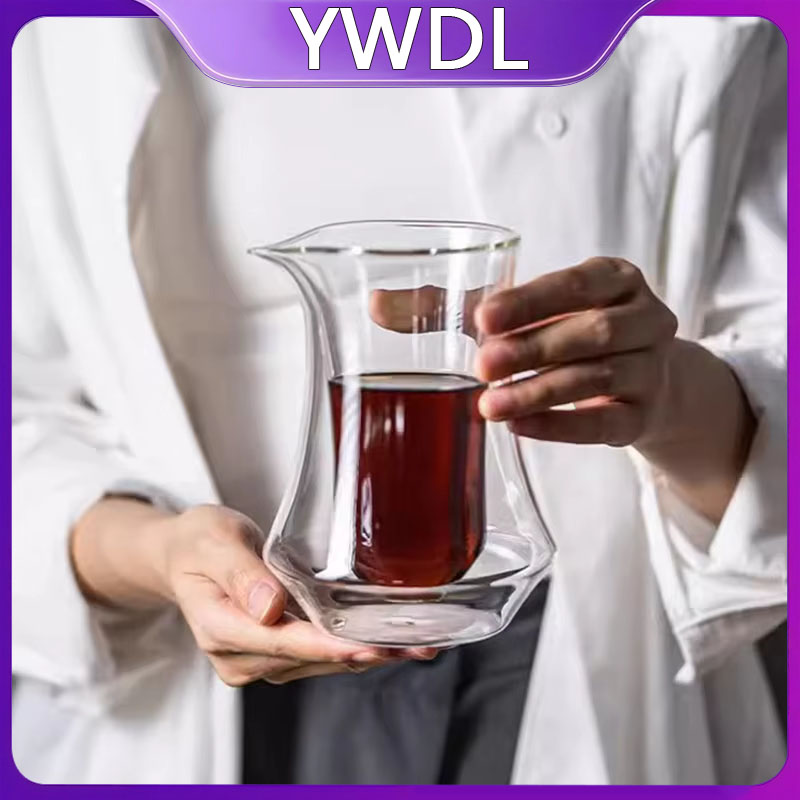Coffee And Tea Glass - YWDL 300ml Dubbelwandige Glazen Koffie-deelpot Transparant