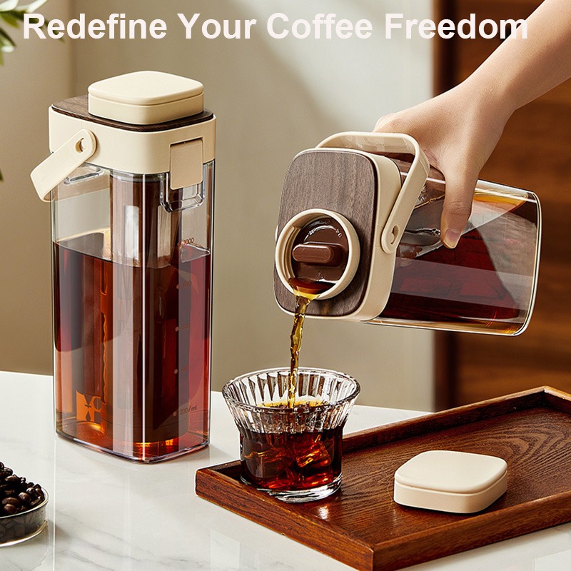 Coffee Tea Pots - Cold Brew Koffiekan Lekvrij Afgesloten Iced