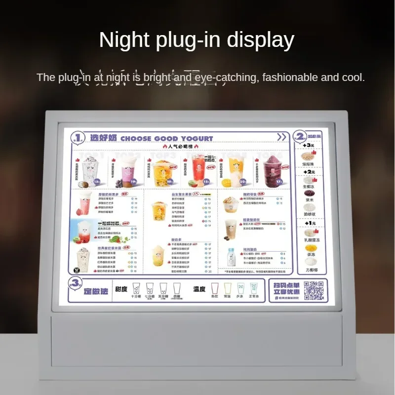 Coffee Tea Menu - LED-menu-displaykaart voor koffieshop, melkthee en bar,