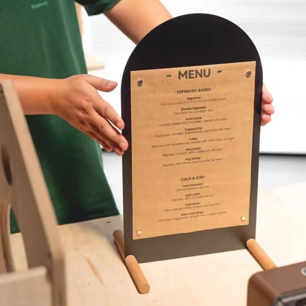 Metalen handgeschilderde menus - Coffee Tea Menu recensie en prijs
