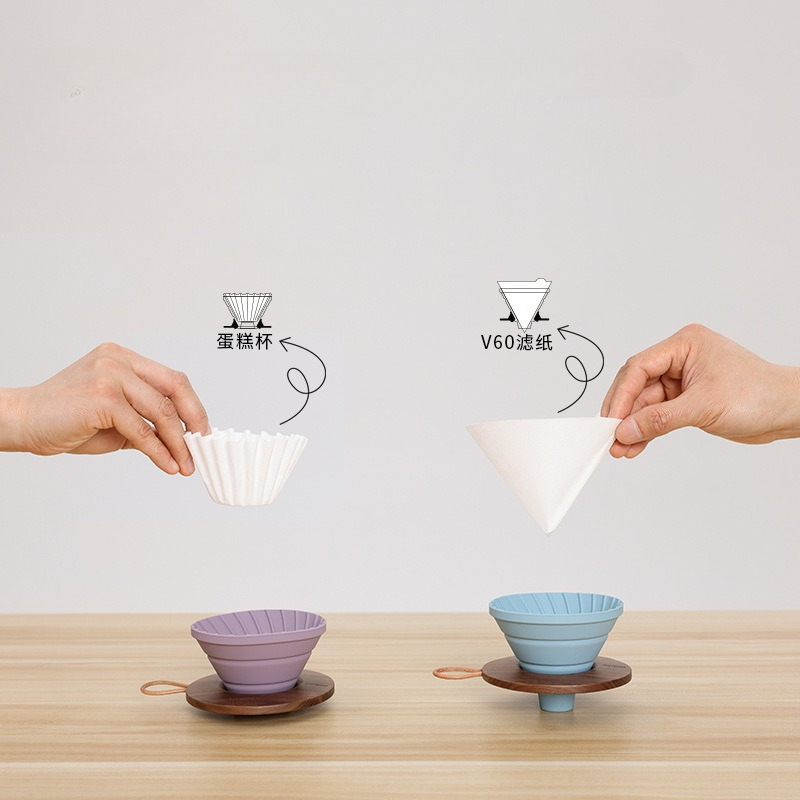 Draagbare opvouwbare siliconen - Coffee Dripper V60 recensie en prijs