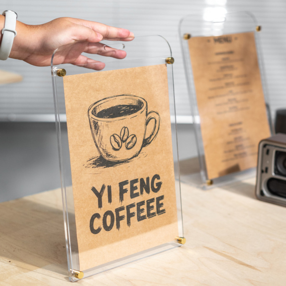 1 STKS A4 Display Stand Transp - Coffee Tea Menu recensie en prijs