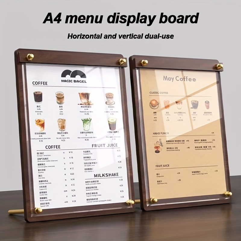 1Pc Massief Houten Desktop Cli - Coffee Tea Menu recensie en prijs