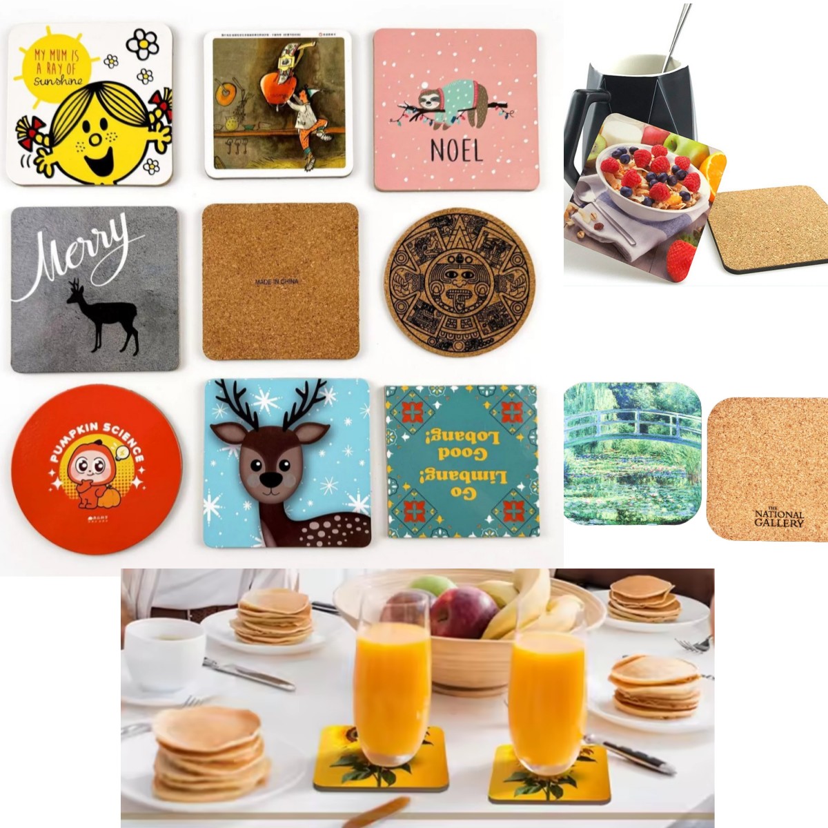 Aangepaste antislip kurk onder - Coffee Tea Photos recensie en prijs