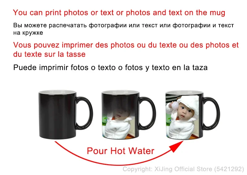 Diy Foto Zwarte Mok Magische K - Coffee Tea Photos recensie en prijs