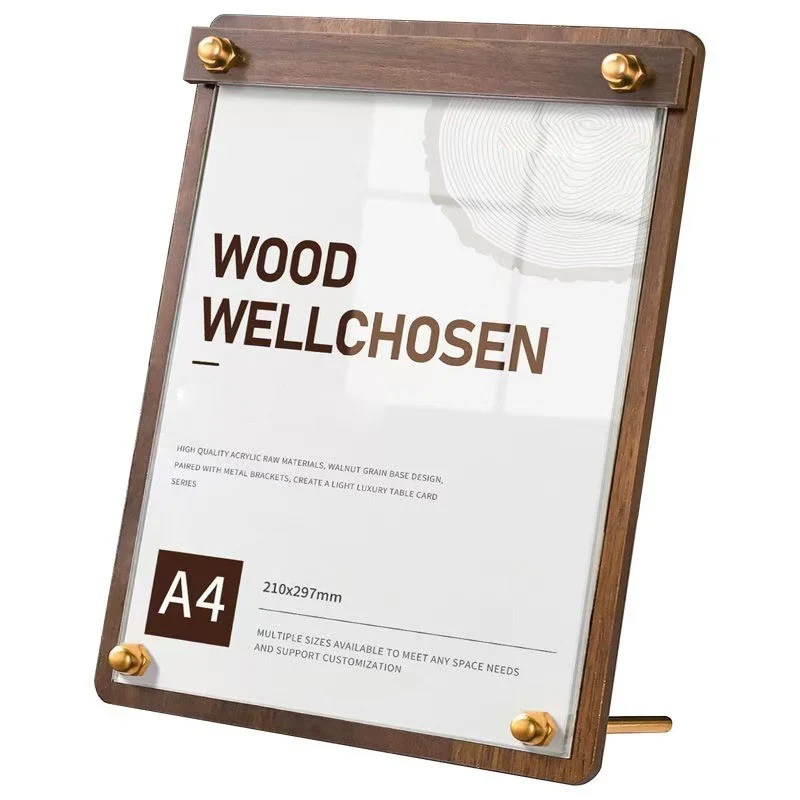 Aangepaste A4 A5 Houtnerf Acry - Coffee Tea Menu recensie en prijs