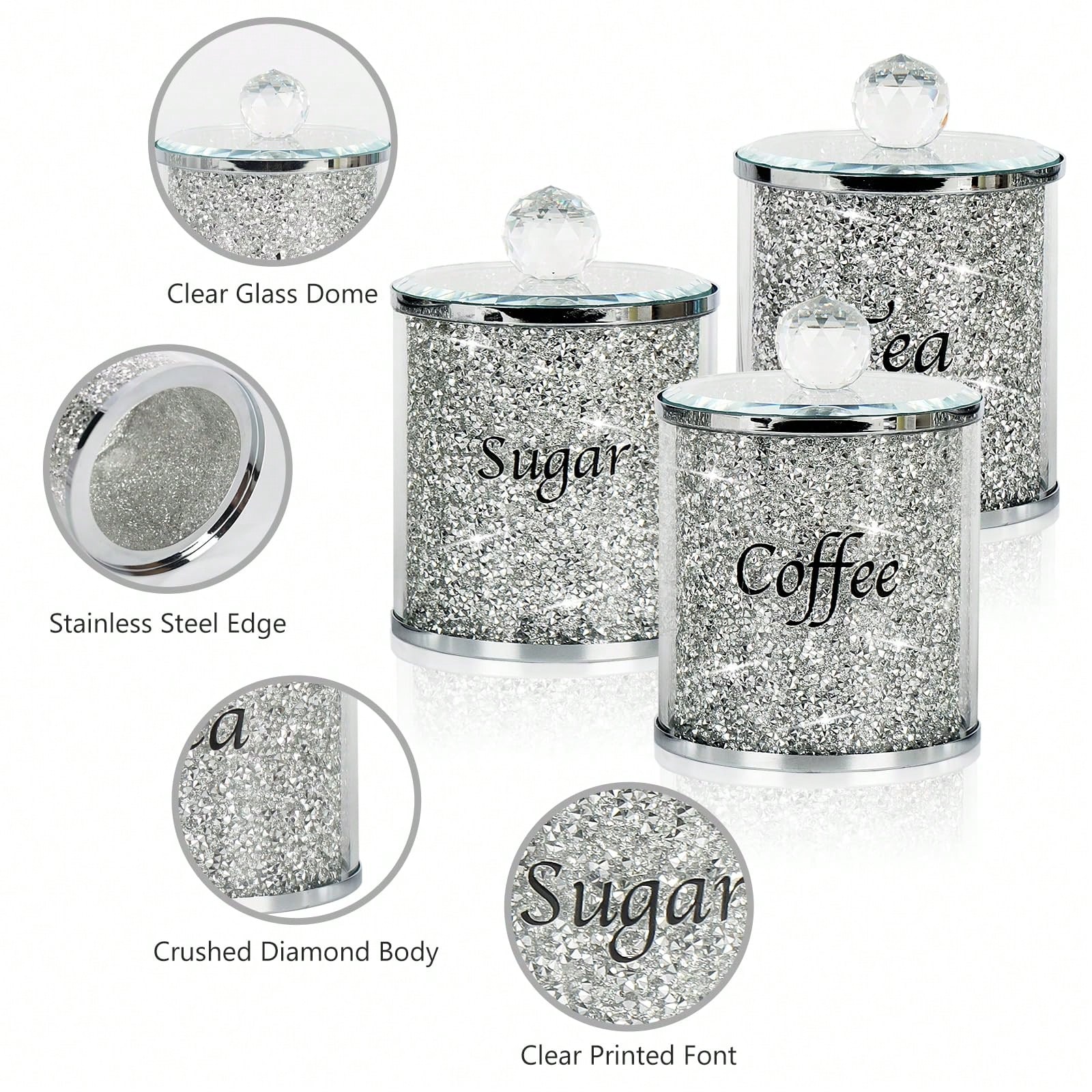 Koffie Suiker Thee Blikjesset  - Coffee Tea Containers recensie en prijs