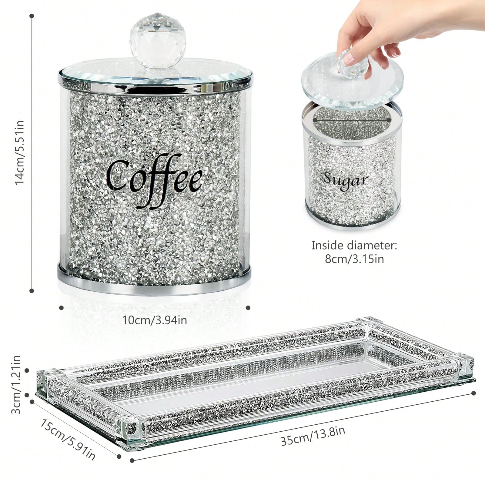 Koffie Suiker Thee Blikjesset  - Coffee Tea Containers recensie en prijs
