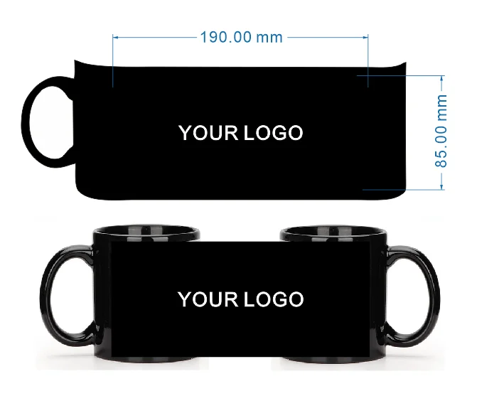 Black Cup DIY Logo keramische  - Coffee Tea Photos recensie en prijs